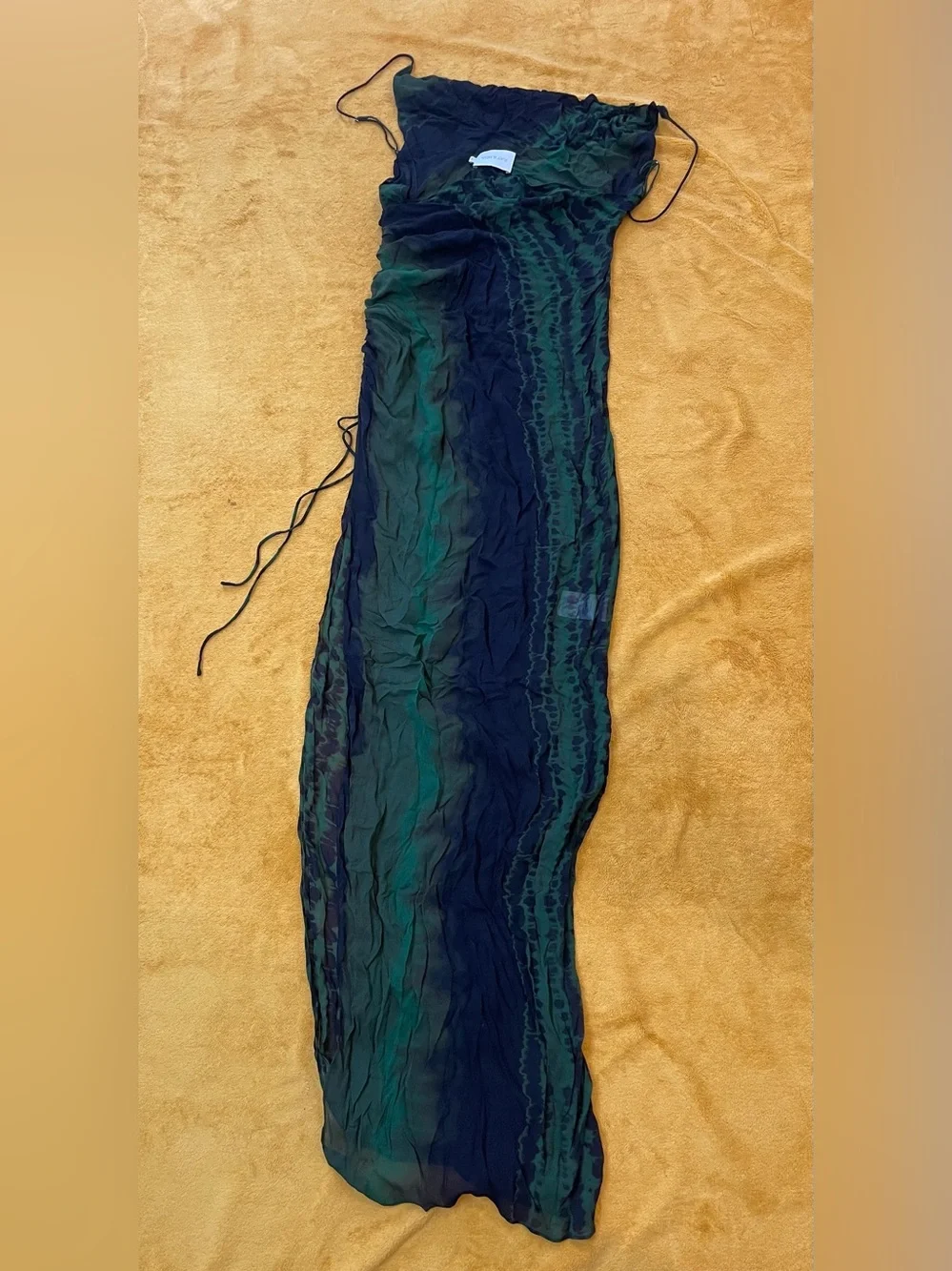 Rat & Boa Navy and Teal Tie-Dye Maxi Skirt
